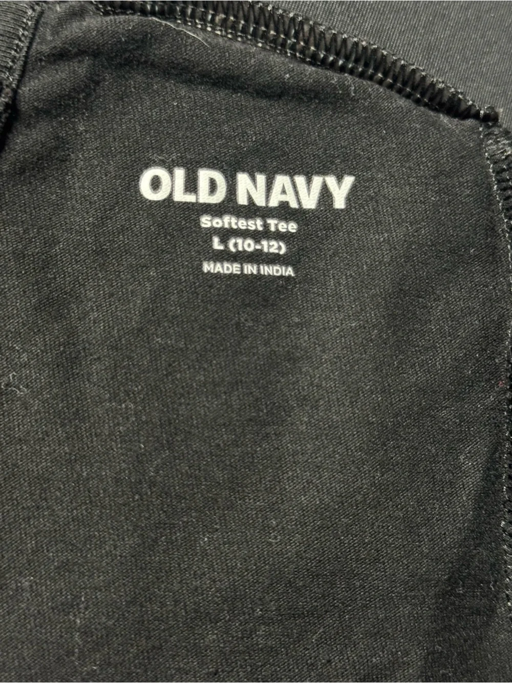 Old Navy Girls Black Softest Tee Criss Cross Back Top Size L 10-12